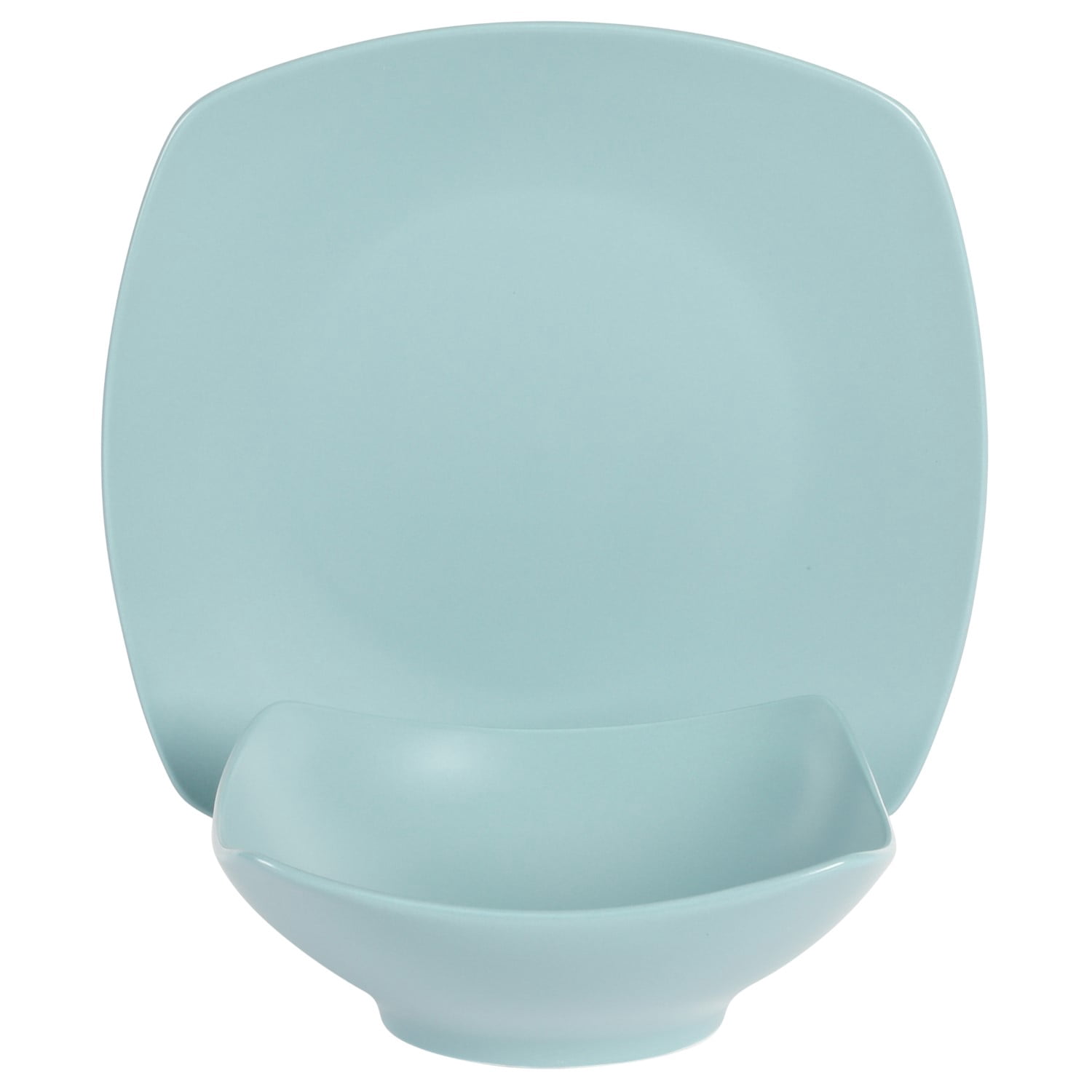 Gibson Home Zen Buffet Matte Porcelain 8 Piece Dinnerware Set - Blue
