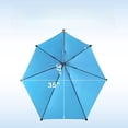 thumbnail image 4 of Beach Umbrella Chair, Beach Chairs for Adults, Low Shade Chair Folding Backpack Portable Concert Bag Sand Chair with Cup Holder - 2 Pack Blue Black, 4 of 5