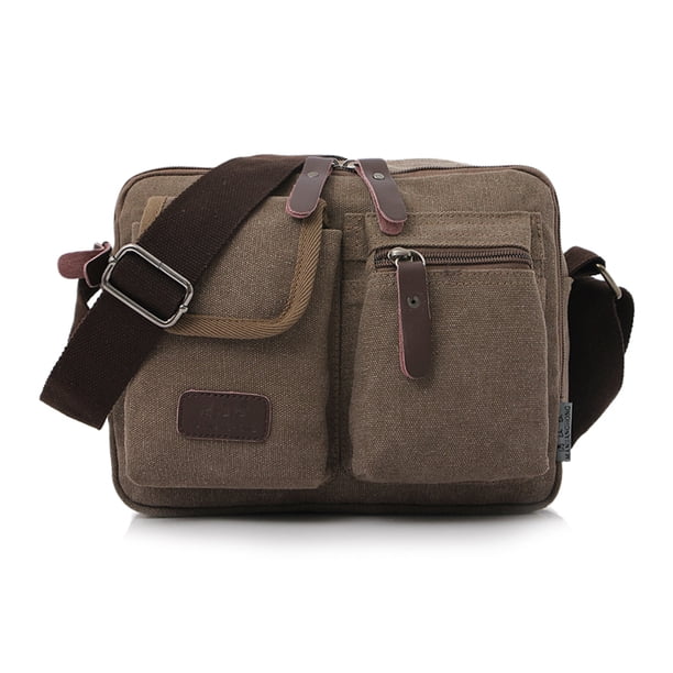 Bolsos Cruzados Bolsas cruzadas de lona Bolsa de transporte de viaje multifunción Simple para el trabajo (Café) Ndcxsfigh Para Estrenar