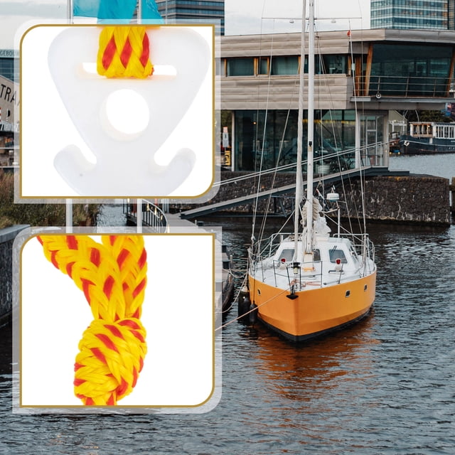 FONDOTIN Multipurpose Yellow Boat Rope with Strong Bearing Capacity for Yacht Dock Line and Mooring