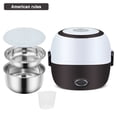 thumbnail image 1 of Mini Rice Cooker Electric Lunch Box Portable Food Warmer 1/2/3 Layers Stainless Steel Container for Home Office School New - Coffee, 1 of 2