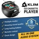 thumbnail image 2 of KLIM Reproductor de CD + cinta de casete, Boombox de CD Bluetooth, radio AM/FM, sonido estéreo, control remoto, combo de reproductor de CD y casete, grabación de cinta, unidad USB, AUX, reproductor de, 2 of 5