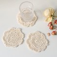 thumbnail image 4 of Jinsinto 4pcs Crochet cotton thread , Bohemian Flower Coasters, 4 of 5