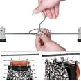 thumbnail image 2 of Perchas de armario de moda, superficie de terciopelo antideslizante, clips ajustables para ropa, ultrafinas y ligeras para pantalones, faldas, calcetines, perchas de metal duraderas y resistentes a, 2 of 5
