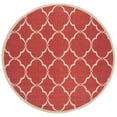 thumbnail image 2 of Safavieh Linden Ognena Geometric Indoor/Outdoor Area Rug, Red/Creme, 6'7" x 6'7" Round, 2 of 8