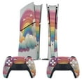 thumbnail image 2 of Skin Sticker for PS5 Slim Standard PS5 Pro Disc Digital Edition Console and Controllers Decals for Playstation 5 (Rainbow Cloud,PS5 Slim Disc Edition), 2 of 5
