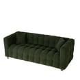 thumbnail image 5 of 80" Teddy Couch Sofa with  Fluffy Waves Design,Cut Cozy Sofa with 2 Throw Pillows,Elegant Three-Seater Couch Sofa for  Living Room Office Apartment,Green, 5 of 8
