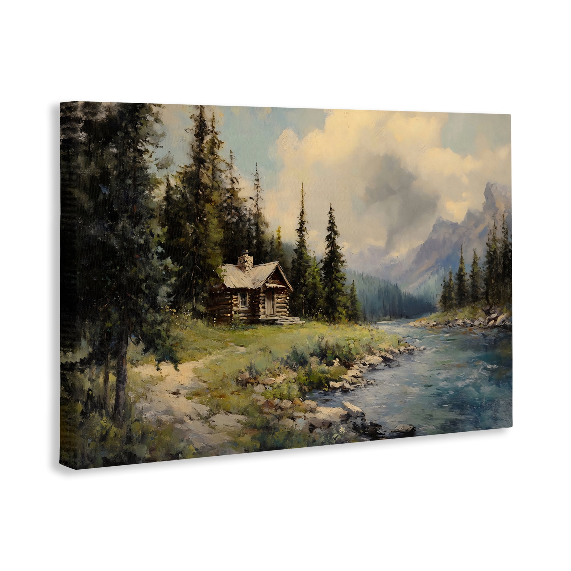 Stupell Industries Creek Cabin Riverside Retreat Canvas Wall Art, design by Franklyn Gregory