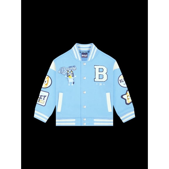 Bluey Toddler Girl Bomber Jacket, Sizes 12M-5T