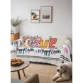 thumbnail image 6 of Spring Easter Couch Cover, Colorful Gnomes Rabbits Eggs Flowers Love Beige Sofa Cover Blanket for Loveseat Couches, Sectional Sofa Slipcover Furniture Protector for Living Room Bedroom 71''x118'', 6 of 9