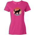 thumbnail image 3 of Inktastic German Shepherd Silhouette Vintage Retro Women's T-Shirt, 3 of 5