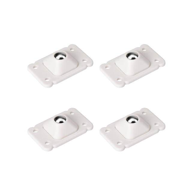 Matsuzay Mini rodillo de acero adhesivo para rueda Universal, 4 piezas, muebles de almacenamiento de bajo ruido de 360 grados, ruedas para Almacenamiento y organización del hogar Blanco