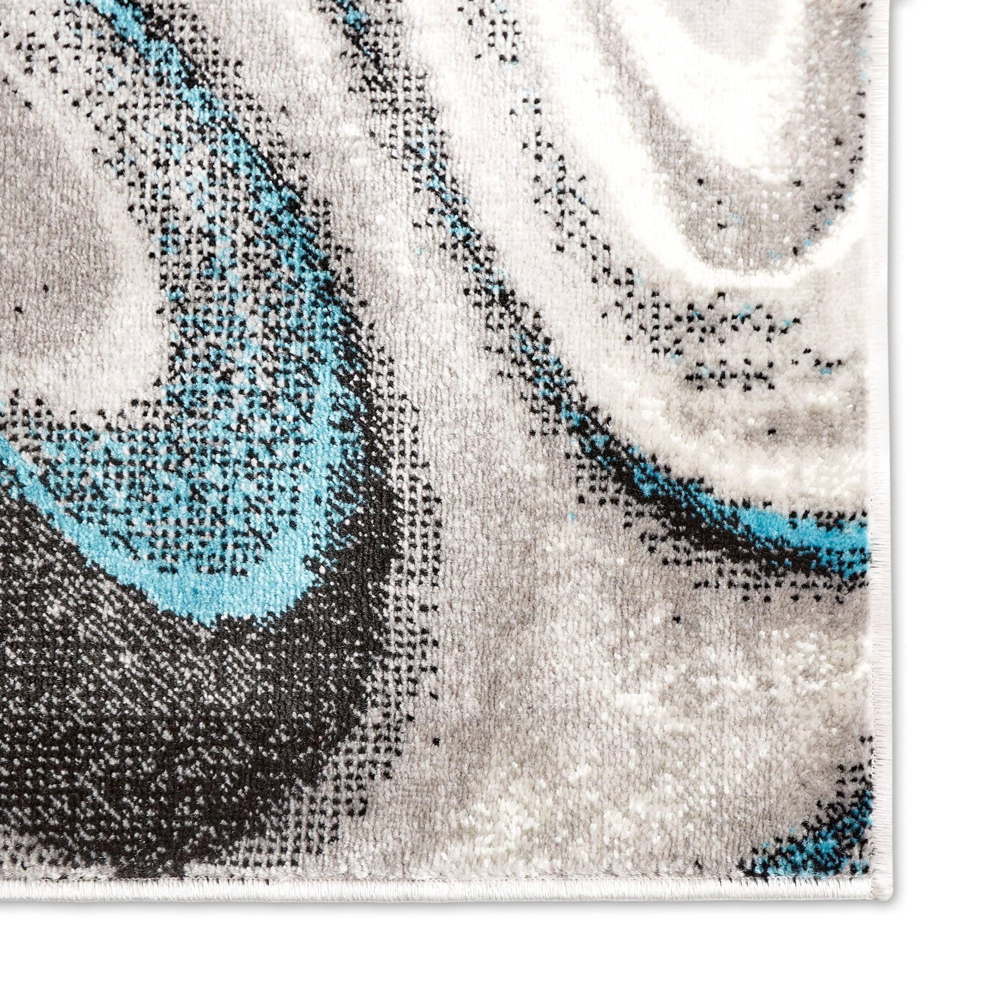 Home Dynamix Boho Odette Abstract Swirl Area Rug, Grey/Blue, 3'3"x5'2"