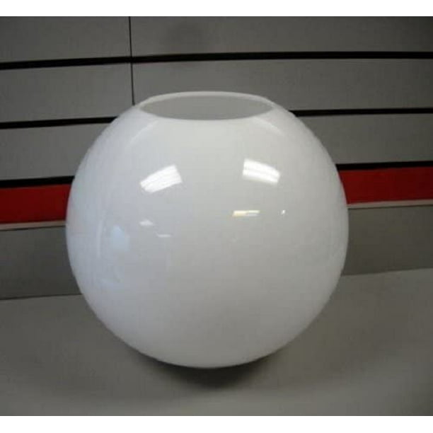 12" White Acrylic Round Plastic Light Globe Pole Post Lamp Outdoor
