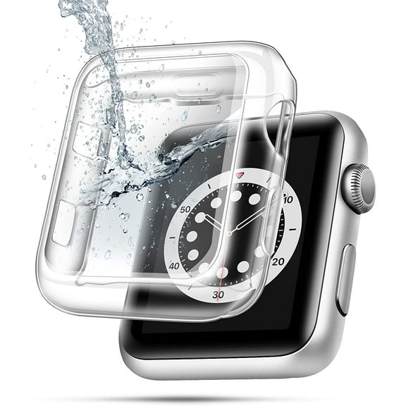 Environmental Anti-Scratch Soft TPU Lightweight 38mm Iwatch Case All-Around Protective Screen Protector Compatible with Apple Watch Series 8/7 Series 6/SE/5/4 Series 3/2/1 - 38mm, Clear