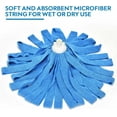 thumbnail image 7 of Matthew Microfiber Cloth Mop Compatible with Ceda Microfiber Cloth Mop Refill Commercial Mop Replacement 54" Stainless Steel Handle with 2 Wet Mop Heads w/1 Handle Incl.2Pcs Microfiber Cloth-Blue, 7 of 7