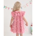 thumbnail image 4 of Vestido Kucnuzki para niña pequeña, tutú con volantes, rosa hada, 2T-3T, 4 of 6