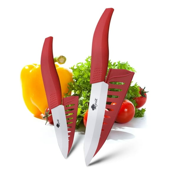 Ceramic Knife Set 6" Chef Knife and 3" Paring Knife Sharp Kitchen Knives Rust Proof Stain Resistant Vegetables Cutter Tool