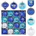 thumbnail image 5 of YOHAVEN 16pcs Christmas Tree Peacock Ball Ornament Set, Electroplated Painted Shatterproof Hanging Decorations for Holiday Tree Party Home Decor, 5 of 9