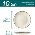 Bonbon Dinner Plates Set of 6 10.5 Inch Beige Ceramic Plates