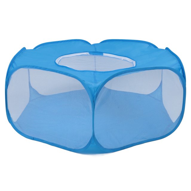 Pet Cage Tent, Small Animal Tent Enclosure Large Space Waterproof Sturdy Structure Portable for Kitten for Rabbit Blue