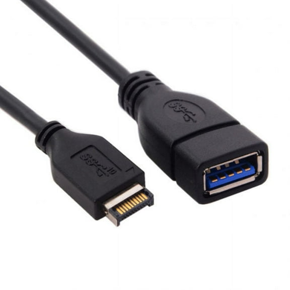 JSER USB 3.1 Front Panel Header to USB 3.0 Type-A Female Extension Cable 20cm