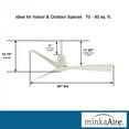 thumbnail image 4 of Minka-Aire Simple 44-Inch 3-Blade Ceiling Fan in Flat White Finish W/ Flat White Blades - F786-WHF, 4 of 5