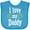 Turquoise, variant on Inktastic I Love My Daddy Hearts Boys or Girls Baby Bib