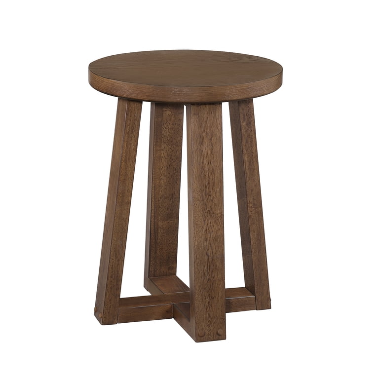 Better Homes & Gardens Ezra Round End Table, Walnut photo 5
