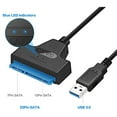 thumbnail image 4 of Tianle USB to SATA Cable,USB 3.0 to SATA 22 Pin 2.5 Inch Hard Drive Adapter, USB External Converter Cable for 2.5" SSD/HDD Hard Drive Disks With Power Port (Single USB), 4 of 5