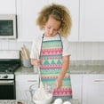 thumbnail image 4 of Pink and Blue Triangle Pattern Kids Aprons for Girls and Boys,Adjustable Neck Strap Toddler Aprons for Kids Cooking Baking, 4 of 6