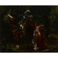 thumbnail image 2 of Eugène Delacroix 14x12 Gold Ornate Wood Frame and Double Matted Museum Art Print Titled - Marphise (1852), 2 of 4