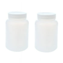 2X Laboratory Chemical Storage Case White Plastic Widemouth Bottle 500ML