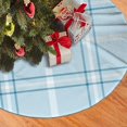 thumbnail image 2 of Falda para árbol de Navidad con diseño de cuadros escoceses de color azul, suave y divertida, decoración navideña de granja de 48", 2 of 4