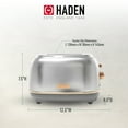 thumbnail image 4 of Open Box Haden 2 Slice Wide Slot Toaster w/Removable Crumb Tray, Steel/Copper, 4 of 12