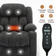 thumbnail image 2 of Power Lift Recliner Chair for Elderly with Massage & Heat, Heavy Duty 350 lbs Capacity,Electric Reclining Chair with USB Ports, Cup Holders, Pillow Top Arms, Medium-Firm Dark Gray Chenille, 2 of 9