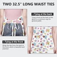 thumbnail image 6 of Pioneer Flower Floral Print Pattern Apron for Women and Men, Cotton Linen Waterproof with Pockets, Adjustable, 33x27 Inch for Kitchen, Gardening, BBQ, Salon, 6 of 6