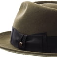 thumbnail image 6 of Walrus Hats Compass Olive Diamond Crown Fedora – 100% Australian Wool Felt Hat with Grosgrain Band & Walrus Logo Pin – Stylish Unisex Fedora, 6 of 6