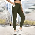 thumbnail image 5 of Sngxgn Womens Casual High Waisted Cargo Yoga Pants Pocket Flare Pants(AG,M), 5 of 8