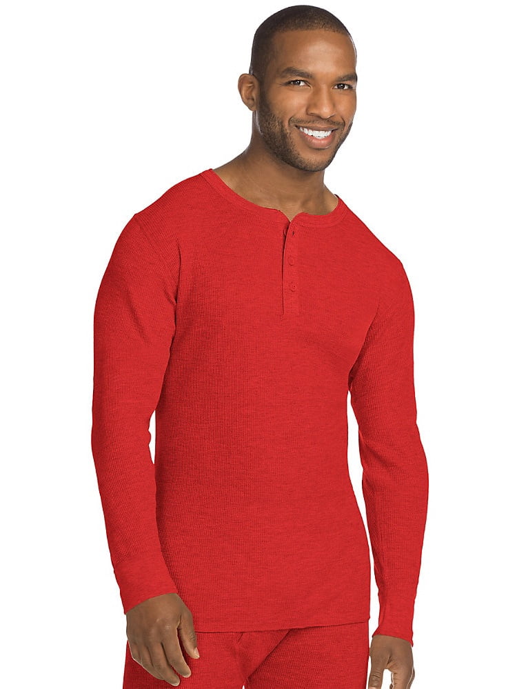 100 cotton thermal henley