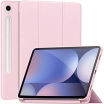 Case for Samsung Galaxy Tab S10 FE/ S9 FE 5G 10.9'' / Tab S9 11'', Tri-Fold Slim Tablet Cover with Auto Wake/Sleep,Slim Stand Hard Back Shell Protective Smart Cover Case (Pink)