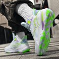 thumbnail image 6 of Bolognifi Men's Basketball Shoes High-Top Volleyball Non-Slip Lightweight Indoor Outdoor Sport Sneakers Fans - GREEN_5, 6 of 7