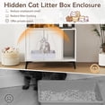 thumbnail image 5 of Resenkos Cat Litter Box, Cat Litter Pan, Large Cat Litter Box Enclosure with Display Storage Shelves-White, 5 of 10