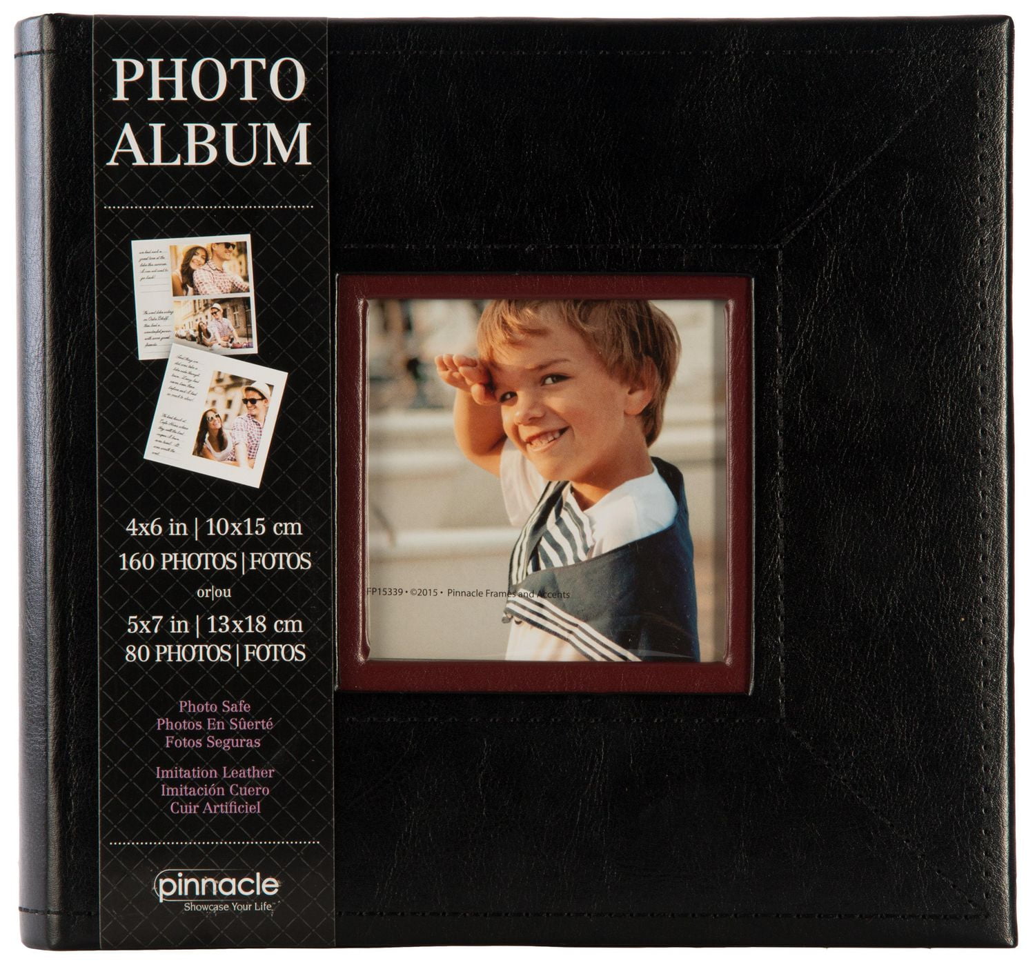 Pinnacle Frames -up Stitched Black Photo Album