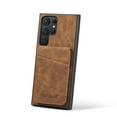 thumbnail image 6 of ELEHOLD for Samsung Galaxy S22 Ultra Leather Wallet Case with Card Slots Magnetic Button Kickstand Function Full Body Protective Shockproof Cover for Samsung Galaxy S22 Ultra 6.8",Brown, 6 of 6