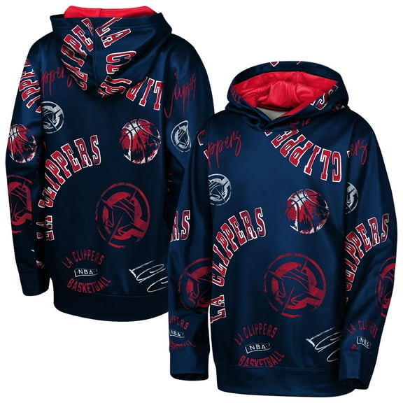 Youth Outerstuff Navy LA Clippers Moving Violation Hoodie