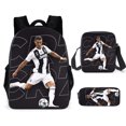 thumbnail image 1 of Conjunto de mochila infantil de 3 piezas con diseños de jugadores de fútbol para el colegio., 1 of 5