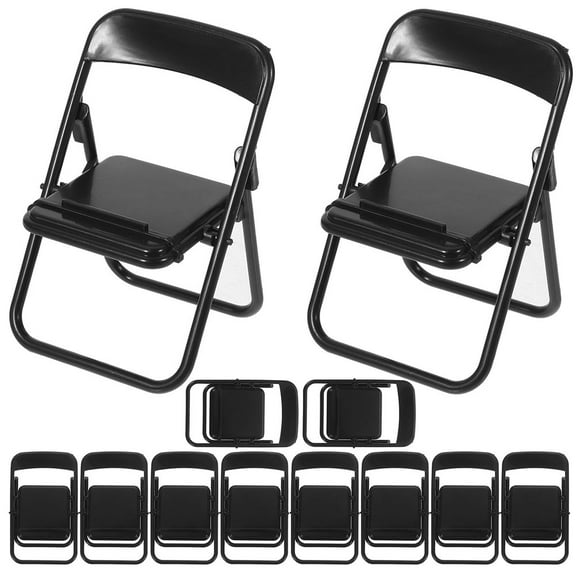 18 Pcs Folding Chair Models Desktop Phone Holder Cell Phone Stand Holder Cutetito Cellphone Holder Mini House Ornament