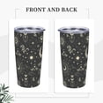 thumbnail image 2 of Star and Moon Tumbler with Lid and Straw 20 OZ Stainless Steel Travel Coffee Mug Double Wall Insulated Cup Leakproof for Car Sports Cafe Office, 2 of 7