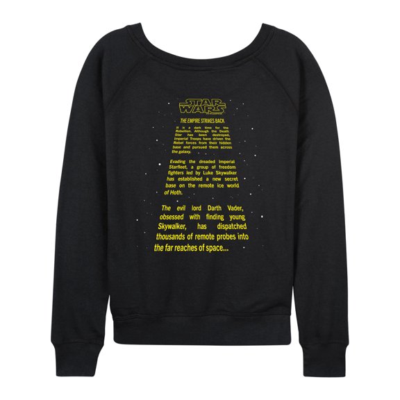 Star Wars - Empire Strikes Back Crawl - Women's French Terry Pullover Sweatshirt